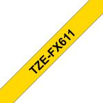 Brother TZE-FX611 Etiketten erstellendes Band Schwarz auf...