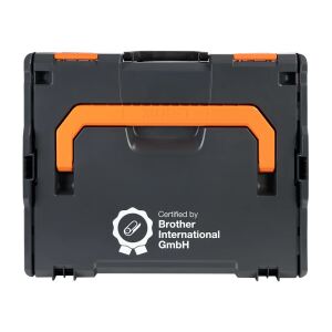 Brother ZPTOUCHLBOXXKOMPL Ausrüstungstasche/-koffer Hartschalenkoffer Schwarz, Orange