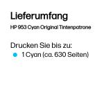 HP 953 Cyan Original Tintenpatrone