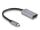 DeLOCK 60020 HDMI-Kabel 0,15 m HDMI Typ A (Standard) USB Typ-C Schwarz, Grau