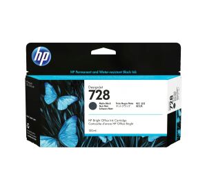HP 728 Mattschwarz DesignJet-Tintenpatrone, 130 ml