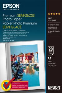 Epson Premium Semi-Gloss Photo Paper - A4 - 20 Blätter
