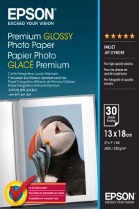 Epson Premium Glossy Photo Paper - 13x18cm - 30 Blätter