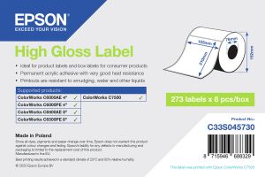 Epson High Gloss Label - Die-Cut: 105mm x 210mm, 273 labels
