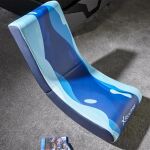 X Rocker 2022085 Videospiel-Stuhl Konsolen-Gamingstuhl Gepolsterter, ausgestopfter Sitz Blau