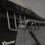 X Rocker Ocelot Aluminium Carbon Gaming Tisch mit Stickern in Rot & Blau
