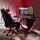 X Rocker Ocelot Aluminium Carbon Gaming Tisch mit Stickern in Rot & Blau