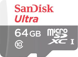 SD-Card 64GB microSDXC SANDISK Ultra UHS-I, inkl.Adapter
