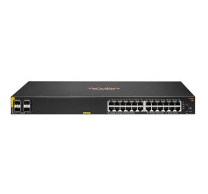 HPE Aruba Networking CX 6100 24G Class4 PoE 4SFP+ 370W Managed L3 Gigabit Ethernet (10/100/1000) Power over Ethernet (PoE) 1U Schwarz