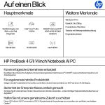 HP ProBook 4 G1i AI Intel Core Ultra 5 225U Laptop 35,6 cm (14") WUXGA 16 GB DDR5-SDRAM 512 GB SSD Wi-Fi 7 (802.11be) Windows 11 Pro AI PC Silber