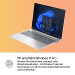 HP ProBook 4 G1iR Intel® Core™ i5 i5-1334U Laptop 40,6 cm (16") WUXGA 16 GB DDR5-SDRAM 512 GB SSD Wi-Fi 6E (802.11ax) Windows 11 Pro Silber