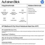 HP EliteBook 6 G1q Next Gen AI PC Copilot+ PC Snapdragon X1P-42-100 Laptop 35,6 cm (14") WUXGA 32 GB LPDDR5x-SDRAM 1 TB SSD Wi-Fi 7 (802.11be) Windows 11 Pro Silber