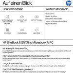 HP EliteBook 8 G1i AI PC Intel Core Ultra 5 225U Laptop 33,8 cm (13.3") WUXGA 16 GB LPDDR5x-SDRAM 512 GB SSD Wi-Fi 7 (802.11be) Windows 11 Pro Silber