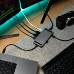 Targus DOCK429GL laptop-dockingstation & portreplikator Kabelgebunden USB4 Silber