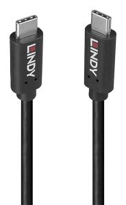 Lindy 36975 USB Kabel USB 3.2 Gen 2x2 0,5 m USB C 20 Gbit/s 100 W Schwarz