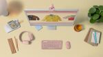 Logitech 920-012205 Tastatur Maus enthalten Universal RF Wireless + Bluetooth QWERTZ Deutsch Pink
