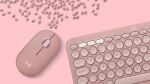Logitech 920-012205 Tastatur Maus enthalten Universal RF Wireless + Bluetooth QWERTZ Deutsch Pink