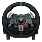 Logitech G 991-000539 Gaming-Controller Aluminium, Schwarz USB Lenkrad + Pedale + Headset PC, PlayStation 4, PlayStation 5, Playstation 3