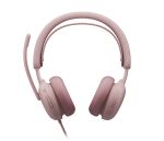 Logitech Zone Wired 2 Kopfhörer Kabelgebunden Kopfband Anrufe/Musik USB Type-C / USB Type-A Rose