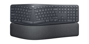 Logitech ERGO K860 Split for Business Tastatur Büro Bluetooth QWERTY US International Graphit