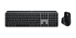Logitech Master MX Keys S Combo for Mac Tastatur Maus enthalten Heimbüro RF Wireless + Bluetooth QWERTY US International Aluminium, Schwarz