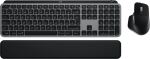 Logitech Master MX Keys S Combo for Mac Tastatur Maus enthalten Heimbüro RF Wireless + Bluetooth QWERTY US International Aluminium, Schwarz