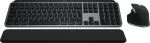 Logitech Master MX Keys S Combo for Mac Tastatur Maus enthalten Heimbüro RF Wireless + Bluetooth QWERTY US International Aluminium, Schwarz