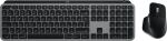 Logitech Master MX Keys S Combo for Mac Tastatur Maus enthalten Heimbüro RF Wireless + Bluetooth QWERTY US International Aluminium, Schwarz