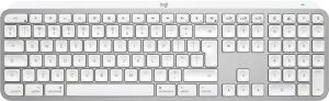 Logitech Master MX Keys S for Mac Tastatur Büro RF Wireless + Bluetooth QWERTY US International Aluminium, Weiß
