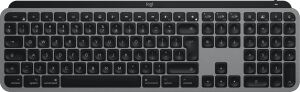 Logitech Master MX Keys S for Mac Tastatur Büro RF Wireless + Bluetooth QWERTY US International Aluminium, Schwarz