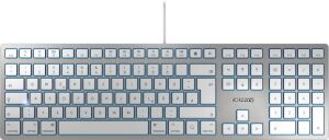 CHERRY KC 6000 SLIM FOR MAC Tastatur Büro USB QWERTY US Englisch Silber