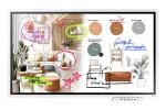 Samsung WM55FX Interaktives Whiteboard 139,7 cm (55") 3840 x 2160 Pixel Touchscreen Grau, Weiß HDMI