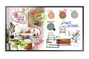 Samsung WM65FX Interaktives Whiteboard 165,1 cm (65") 3840 x 2160 Pixel Touchscreen Grau, Weiß HDMI