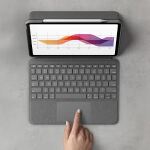 Logitech Folio Touch QWERTZ Deutsch Smart Connector Grau
