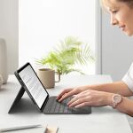 Logitech Folio Touch QWERTZ Deutsch Smart Connector Grau