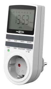 Ansmann 1260-0006 Elektrischer Timer Weiß Tages-/Wochenzeitschaltuhr