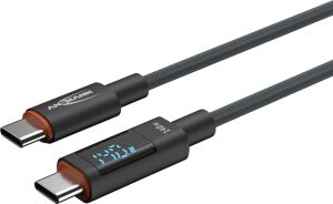 ANSMANN USB-C -> USB-C S/S     120cm Ladekabel 140W anthrazit