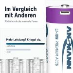Ansmann 1314-0005 Haushaltsbatterie Wiederaufladbarer Akku D Lithium-Ion (Li-Ion)