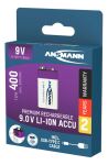 Ansmann 1315-0005 Haushaltsbatterie Wiederaufladbarer Akku 9V Lithium-Ion (Li-Ion)