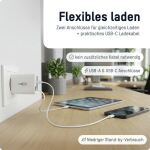 Ansmann 1001-0186 Ladegerät für Mobilgeräte Tablets, Smartphone Weiß AC Schnellladung Drinnen