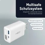 Ansmann 1001-0186 Ladegerät für Mobilgeräte Tablets, Smartphone Weiß AC Schnellladung Drinnen