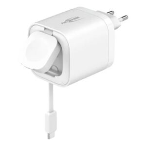 Ansmann 1001-0187 Ladegerät für Mobilgeräte Smartwatch, Smartphone, Tablets Weiß AC Kabelloses Aufladen Schnellladung Drinnen