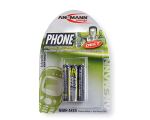 Akku AAA ANSMANN DECT  800mAh    3er 3x Micro NiMH...