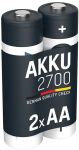 Akku AA ANSMANN NiMH 2.700mAh    2er Mignon, min.2500mAh,...
