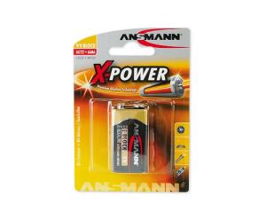 Batterie 9V   ANSMANN X-Power    1er 1x 9V Block Alkaline Premium