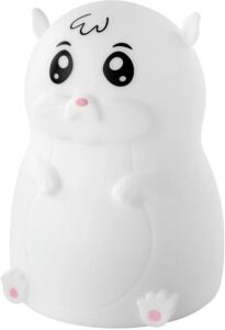 ANSMANN Nachtlicht Hamster, weiß Silikon, LED-Technologie