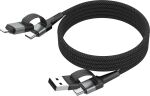 ANSMANN Magnetisches Kabel USB-A oder USB-C auf USB-C...