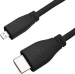 Kabel microHDMI->HDMI S/S 1,0m black 1m bulk
