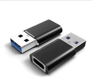 Adapter USB 3.0->USB-C S/B     black USB-A 3.0 Stecker -> USB-C Buchse