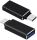 Adapter USB-C->USB 3.0 S/B     black USB-C Stecker -> USB-A 3.0 Buchse
